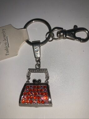 Crystal bag/purse charm Keychain nwt